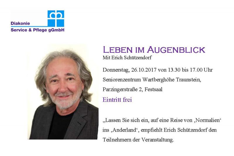 Vortrag Mit Dem Thema „ Anders Sehen Und Denken In Der Beziehung Mit Menschen Mit Demenz “ Mit Buchautor Erich Schützendorf