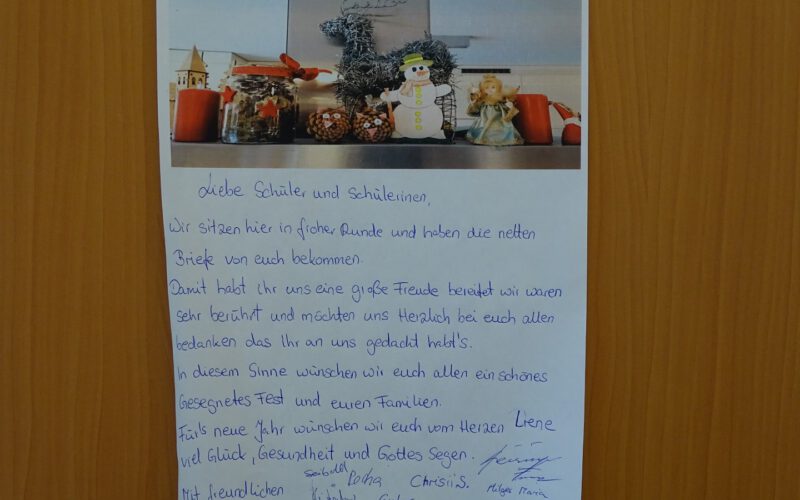 Antwortschreiben der Bewohner