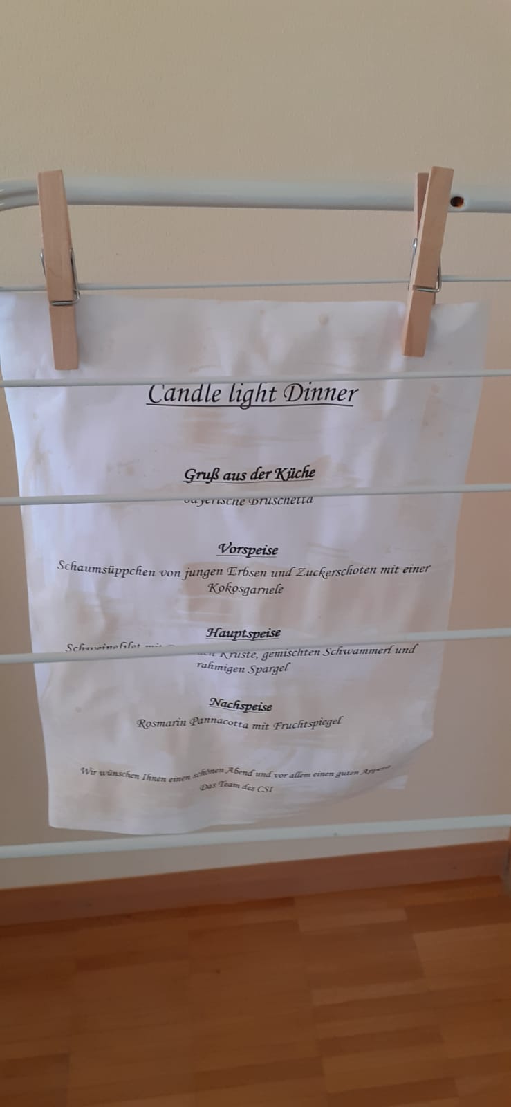 Vorbereitungen Candle-Light-Dinner