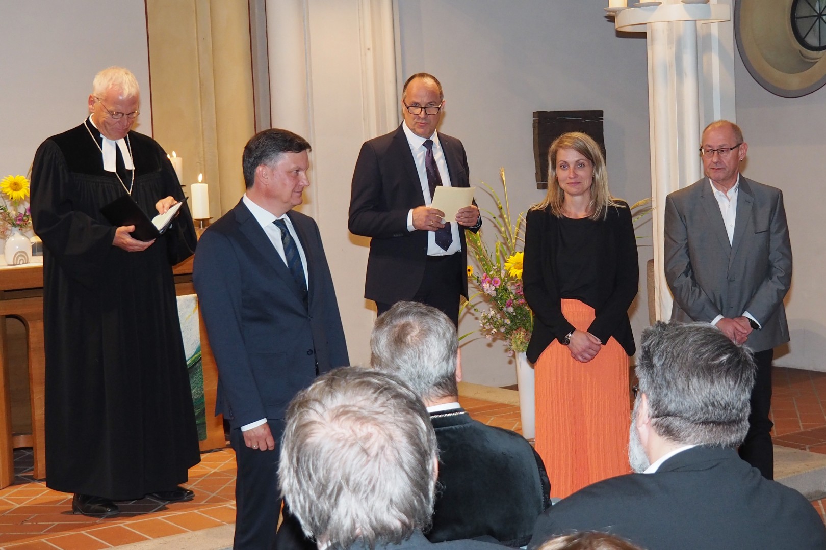 (v.l.n.r.) Dekan Peter Bertram, Werner Kölbl, Andreas Karau, Christina Lindinger, Werner Hartl.